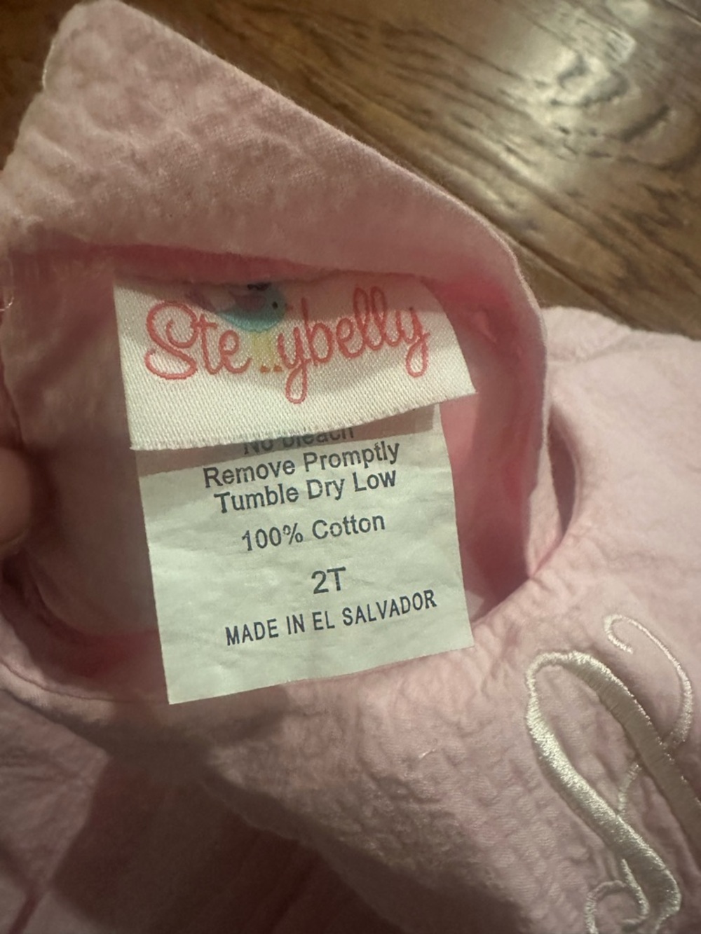 Monogrammed "A" Soft Pink Baby One-Piece Bodysuit with Embroidered Initial - Picture 2 of 2